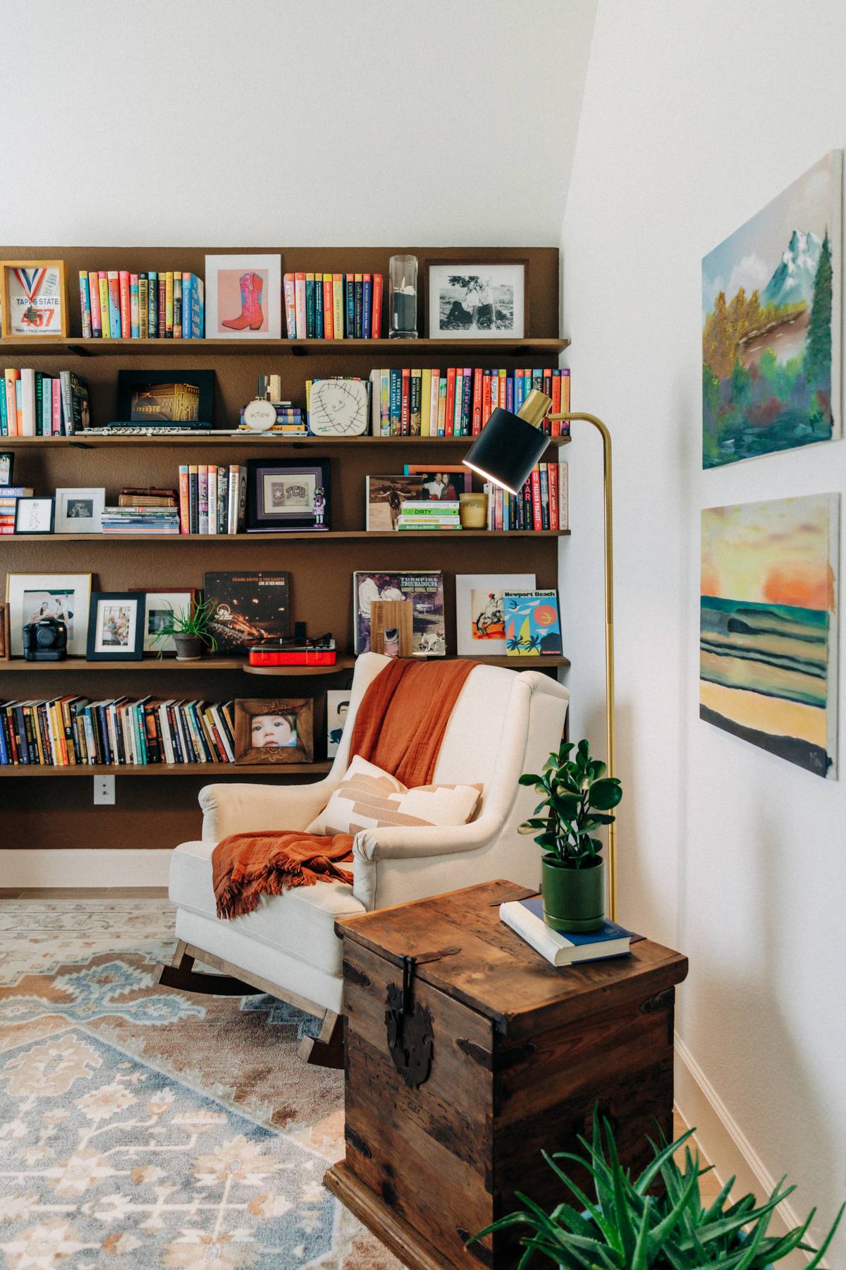 Wyatt Run office with chair and bookcase